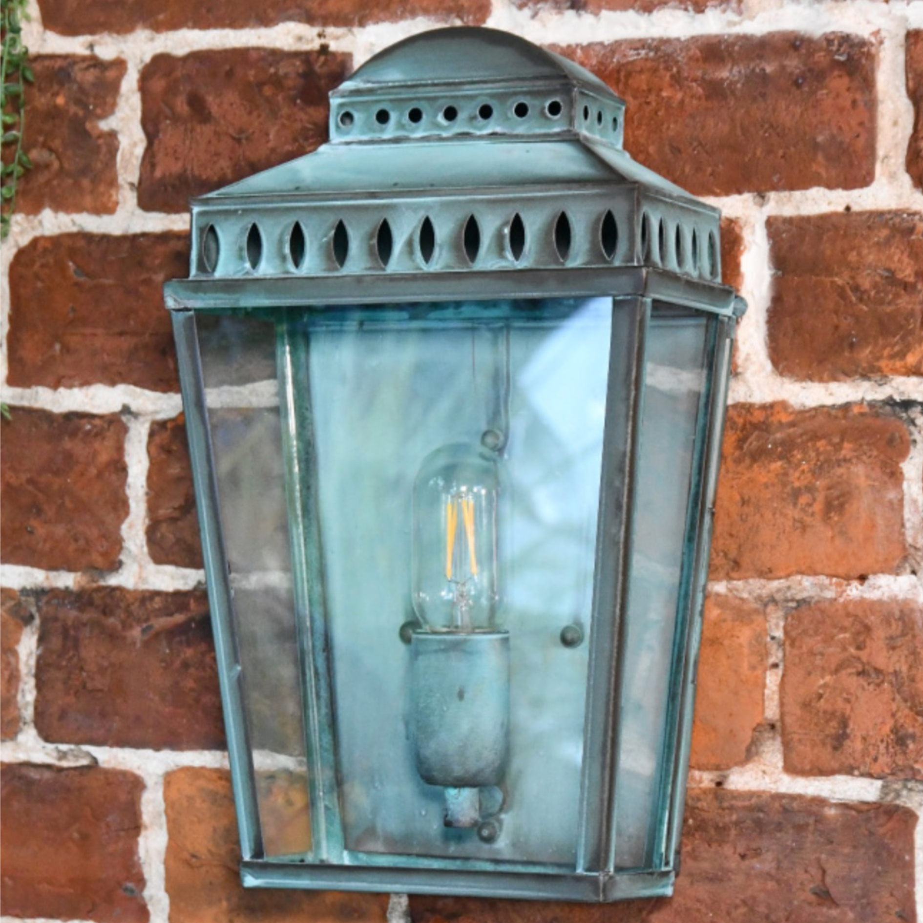 Verdigris Flush Fitting Wall Light Jardiniere